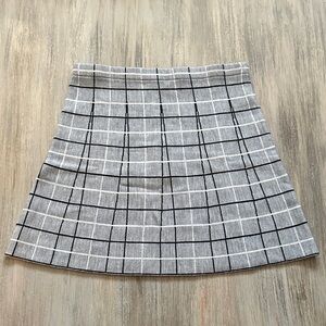 Minnie Rose Gray Checkered Mini Skirt